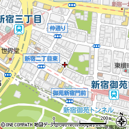 東京都新宿区新宿2丁目10-13周辺の地図