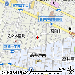 東京都杉並区宮前1丁目9-6周辺の地図