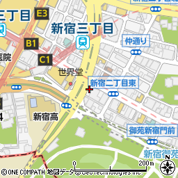 タリーズコーヒー 新宿二丁目店周辺の地図
