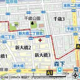 東京都江東区新大橋3丁目17周辺の地図