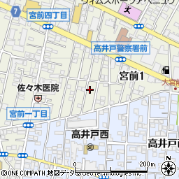 東京都杉並区宮前1丁目9-7周辺の地図