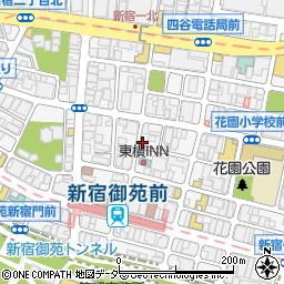 カラダピオニー　新宿御苑店周辺の地図