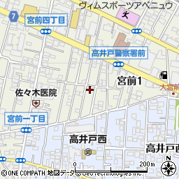 東京都杉並区宮前1丁目9-8周辺の地図