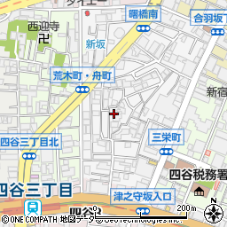 東京都新宿区荒木町10周辺の地図