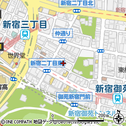 東京都新宿区新宿2丁目10周辺の地図