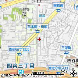 東京都新宿区荒木町8周辺の地図