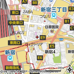 たつ屋 新宿店周辺の地図