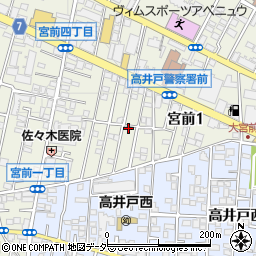 東京都杉並区宮前1丁目9-9周辺の地図