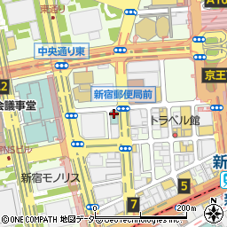 ローソンＨ西新宿店周辺の地図