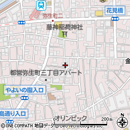 東京都中野区弥生町3丁目36-1周辺の地図