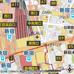 初心者専用ゴルフ５新宿フラッグス店周辺の地図