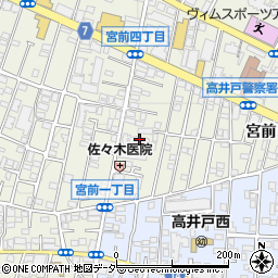 東京都杉並区宮前1丁目14-14周辺の地図