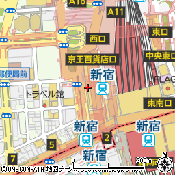 新宿つな八 京王店周辺の地図