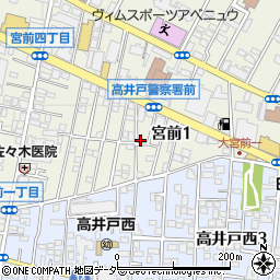 東京都杉並区宮前1丁目4-1周辺の地図