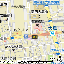 東京都江東区大島周辺の地図