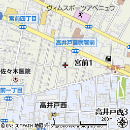 東京都杉並区宮前1丁目7-12周辺の地図
