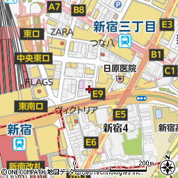 セブンイレブン新宿３丁目店周辺の地図