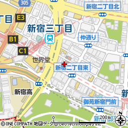東京都新宿区新宿2丁目6周辺の地図