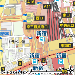 さぼてん新宿京王店周辺の地図