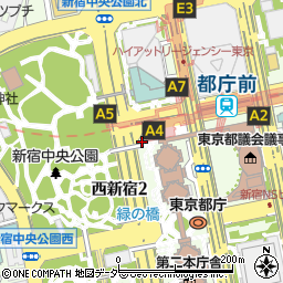 東京都新宿区西新宿2丁目周辺の地図