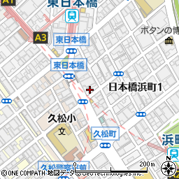 スクエアカフェ 日本橋浜町店周辺の地図