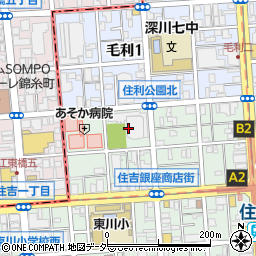 東京都江東区住吉1丁目19周辺の地図