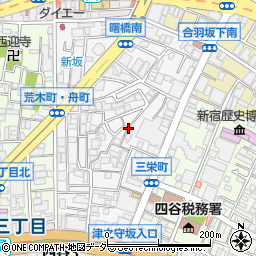 東京都新宿区荒木町周辺の地図