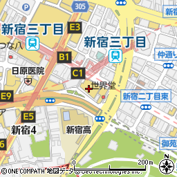 新宿バルト９周辺の地図