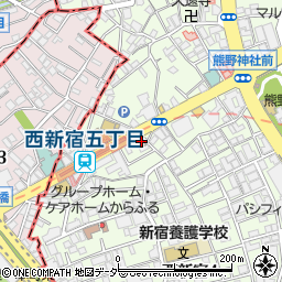西新宿四郵便局周辺の地図