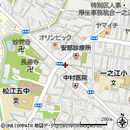 ミキ薬局一之江店周辺の地図