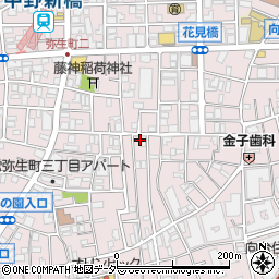 東京都中野区弥生町3丁目4-8周辺の地図