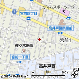 東京都杉並区宮前1丁目12-2周辺の地図