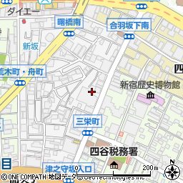 東京都新宿区荒木町13周辺の地図