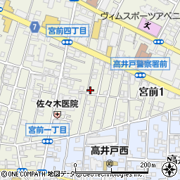 東京都杉並区宮前1丁目12-3周辺の地図