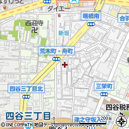 東京都新宿区荒木町9周辺の地図