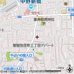 東京都中野区弥生町3丁目36-8周辺の地図