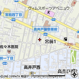東京都杉並区宮前1丁目7-11周辺の地図