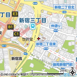 東京都新宿区新宿2丁目6-5周辺の地図