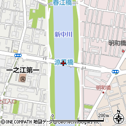 涼風橋周辺の地図