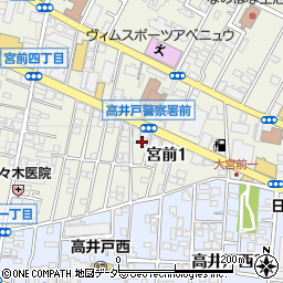 東京都杉並区宮前1丁目4周辺の地図