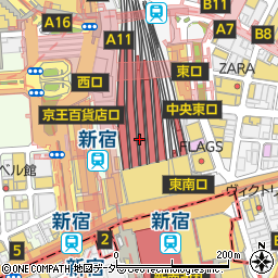 新宿駅周辺の地図