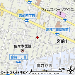 東京都杉並区宮前1丁目12-4周辺の地図