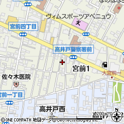 東京都杉並区宮前1丁目7周辺の地図