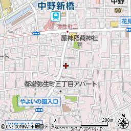 セブンイレブン中野弥生町２丁目店周辺の地図