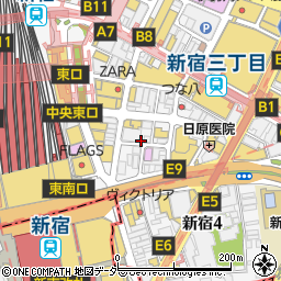 萬馬軒 新宿南口店周辺の地図