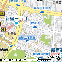 東京都新宿区新宿2丁目12-17周辺の地図