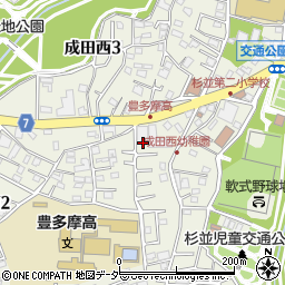 東京都杉並区成田西周辺の地図