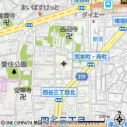 東京都新宿区舟町9周辺の地図