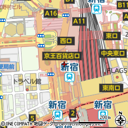 みずほ銀行京王新宿駅百貨店口改札内 ＡＴＭ周辺の地図