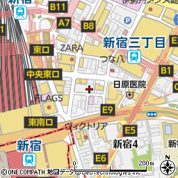 イタリアン鉄板バル eetoko エエトコ 新宿店周辺の地図